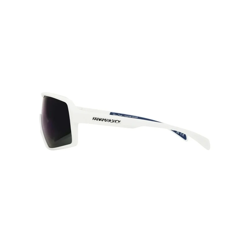Panama Jack x Foster Grant White Surf Shield Wrap Sunglasses UVA-UVB‎ SS10